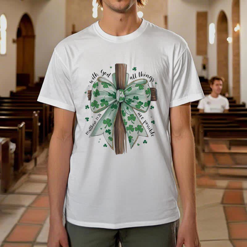 Christianartworkshop Fede e fortuna in armonia T-shirt ispirata alla fede - image 6