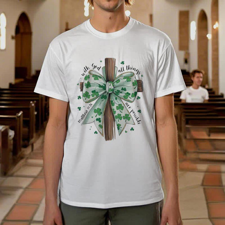 Christianartworkshop Fede e fortuna in armonia T-shirt ispirata alla fede - image 6