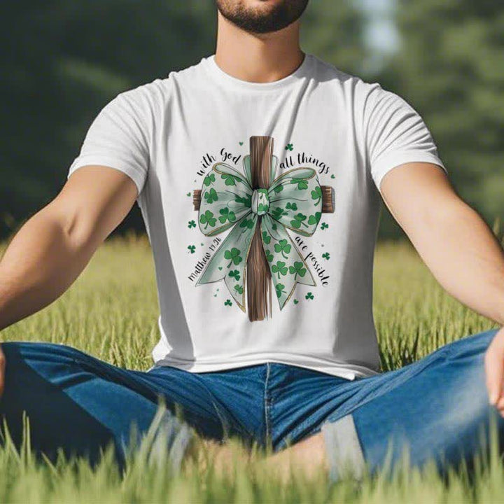 Christianartworkshop Fede e fortuna in armonia T-shirt ispirata alla fede - image 5