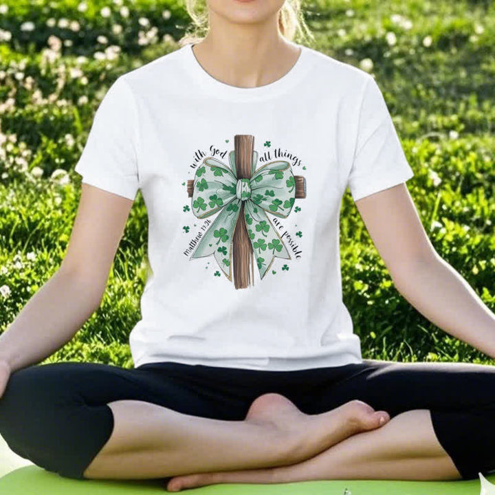 Christianartworkshop Fede e fortuna in armonia T-shirt ispirata alla fede - image 4