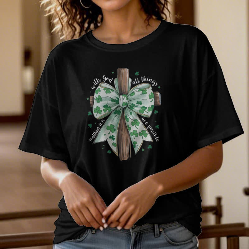 Christianartworkshop Fede e fortuna in armonia T-shirt ispirata alla fede - image 25