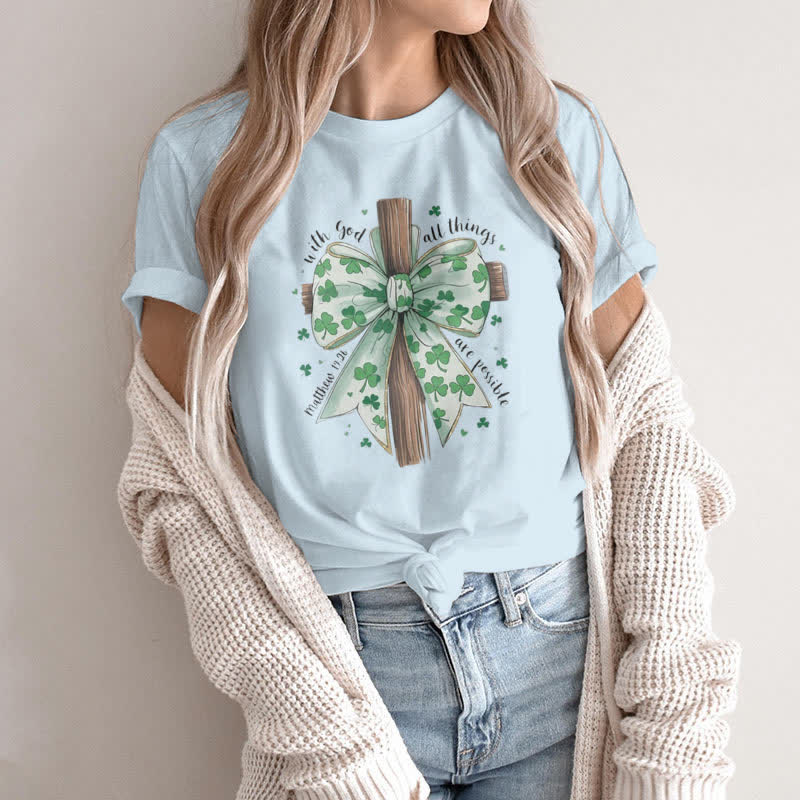 Christianartworkshop Fede e fortuna in armonia T-shirt ispirata alla fede - image 1