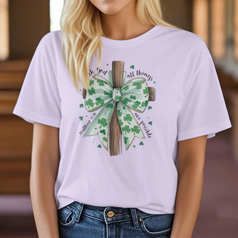 Christianartworkshop Fede e fortuna in armonia T-shirt ispirata alla fede - image 13