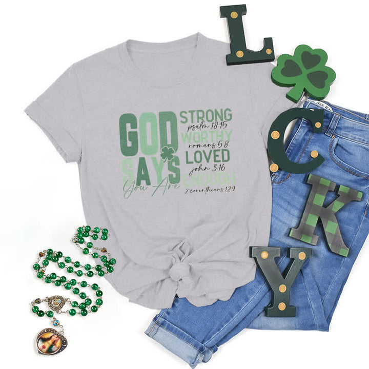 Christianartworkshop Maglietta ispirata alla fede Empowerment Clover Tee - Grigio - 2XL - image 11