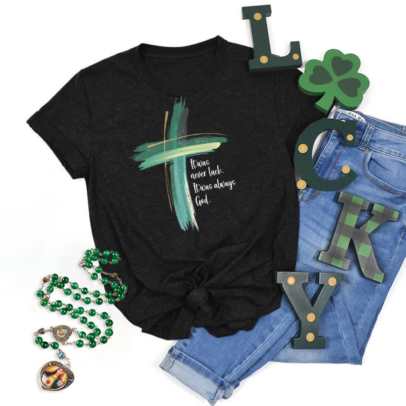 Maglietta ispirata alla fede Empowerment Clover Christianartworkshop - Nero - 2XL - image 23