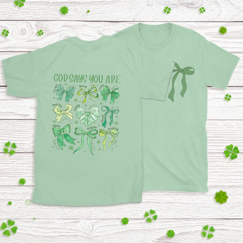 Christianartworkshop Fili di fede Simboli di benedizione Maglietta ispirata alla fede - Verde chiaro - 2XL - image 8