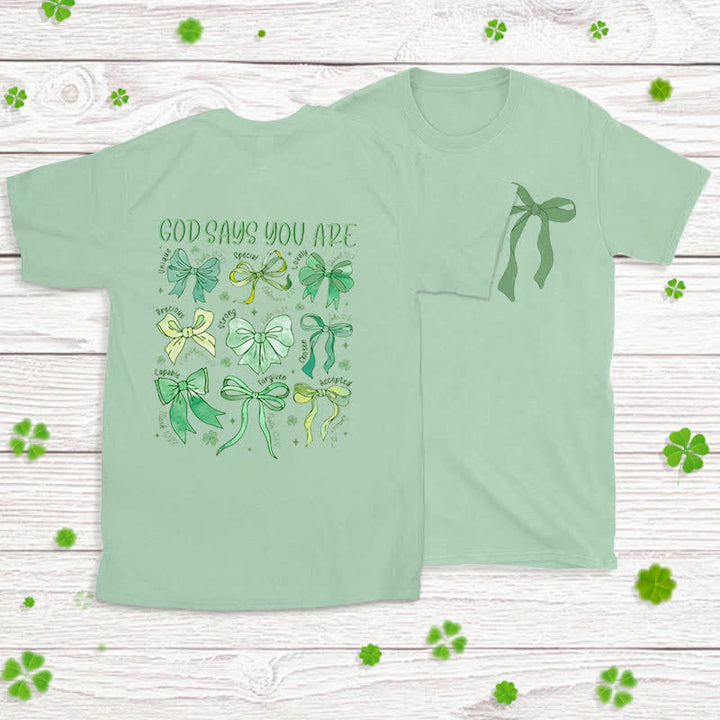 Christianartworkshop Fili di fede Simboli di benedizione Maglietta ispirata alla fede - Verde chiaro - 2XL - image 8