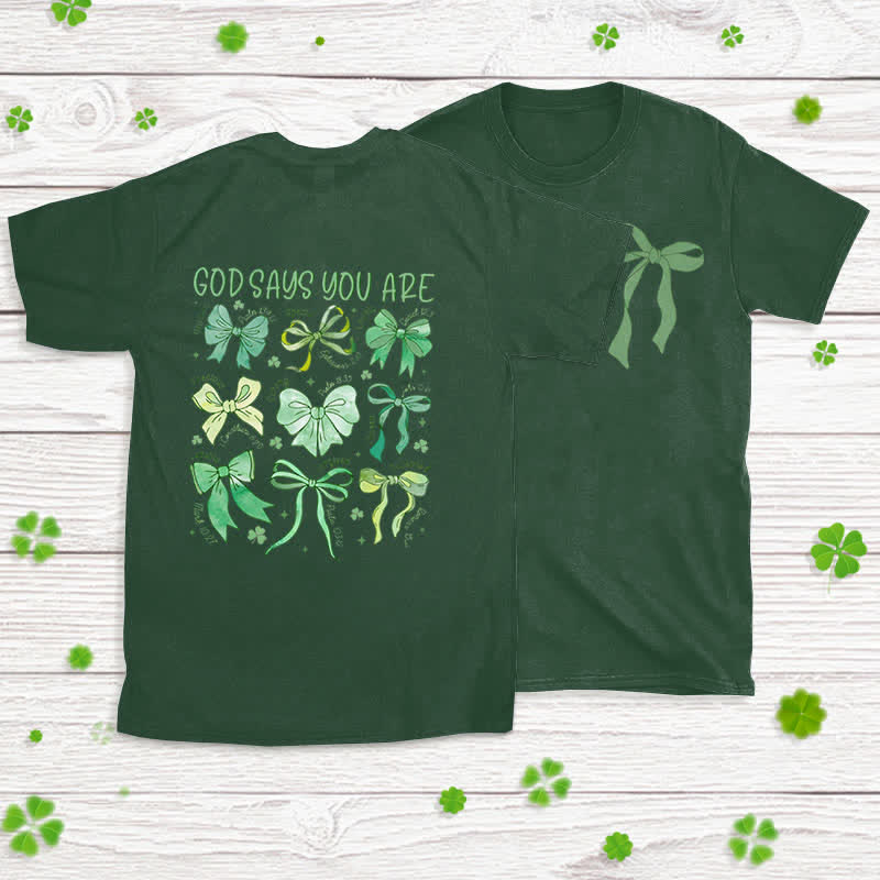 Christianartworkshop Fili di fede Simboli di benedizione Maglietta ispirata alla fede - Verde scuro - 2XL - image 11