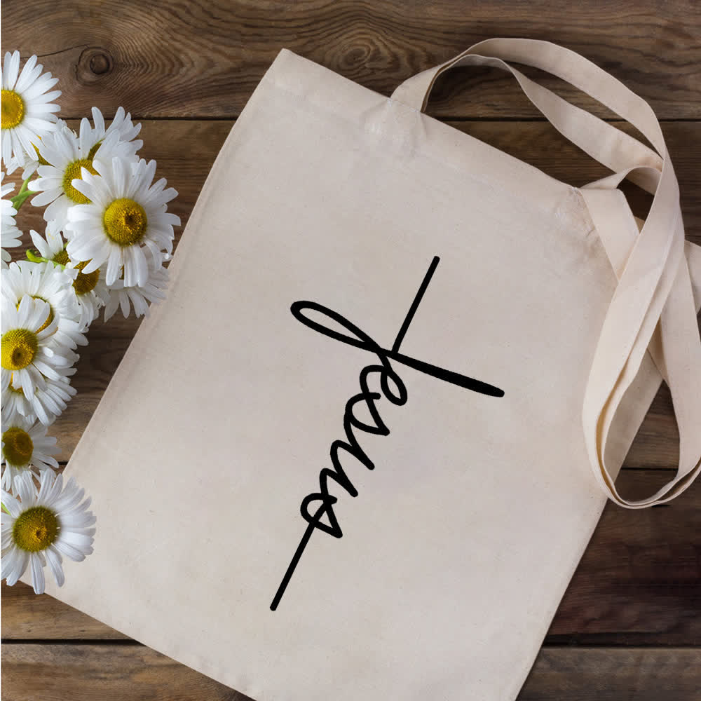 Borsa tote in tela ispiratrice della fede cristiana Christianartworkshop - G3114-TBBG-F - image 2