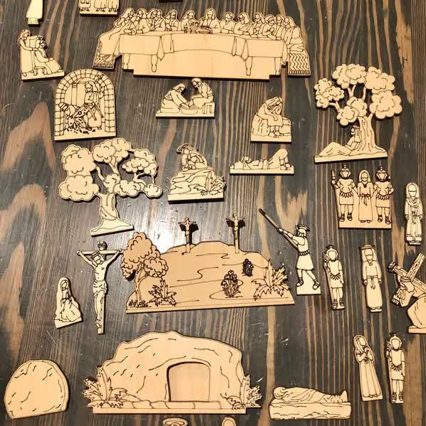 Christianartworkshop Set di puzzle pasquali in legno sulla vita di Gesù - Un viaggio attraverso la sua vita - image 5