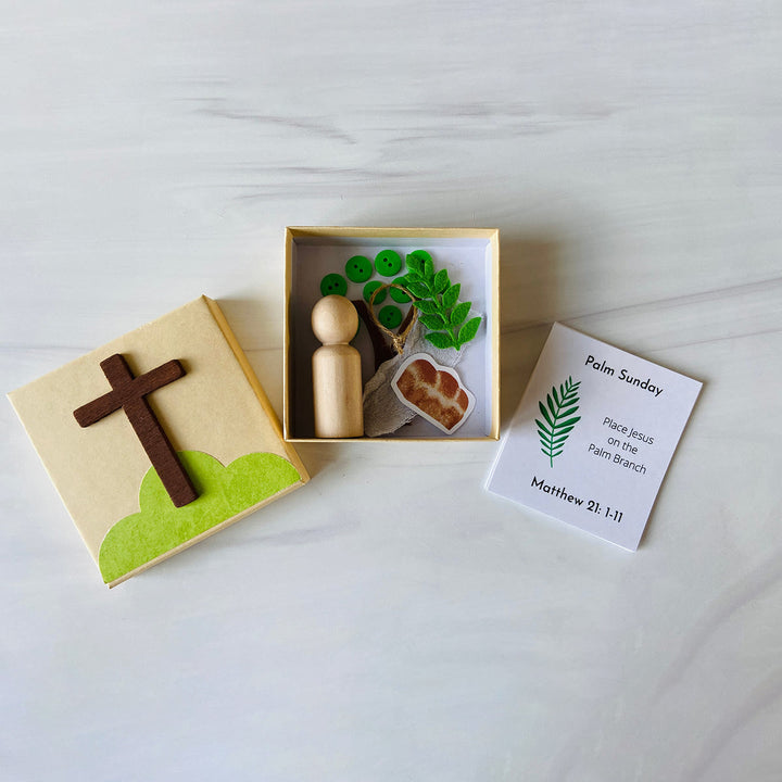 Christianartworkshop Easter Box Set Holy Week Box: Gioco della Resurrezione con il tuo bambino - Scatola della Settimana Santa - image 0