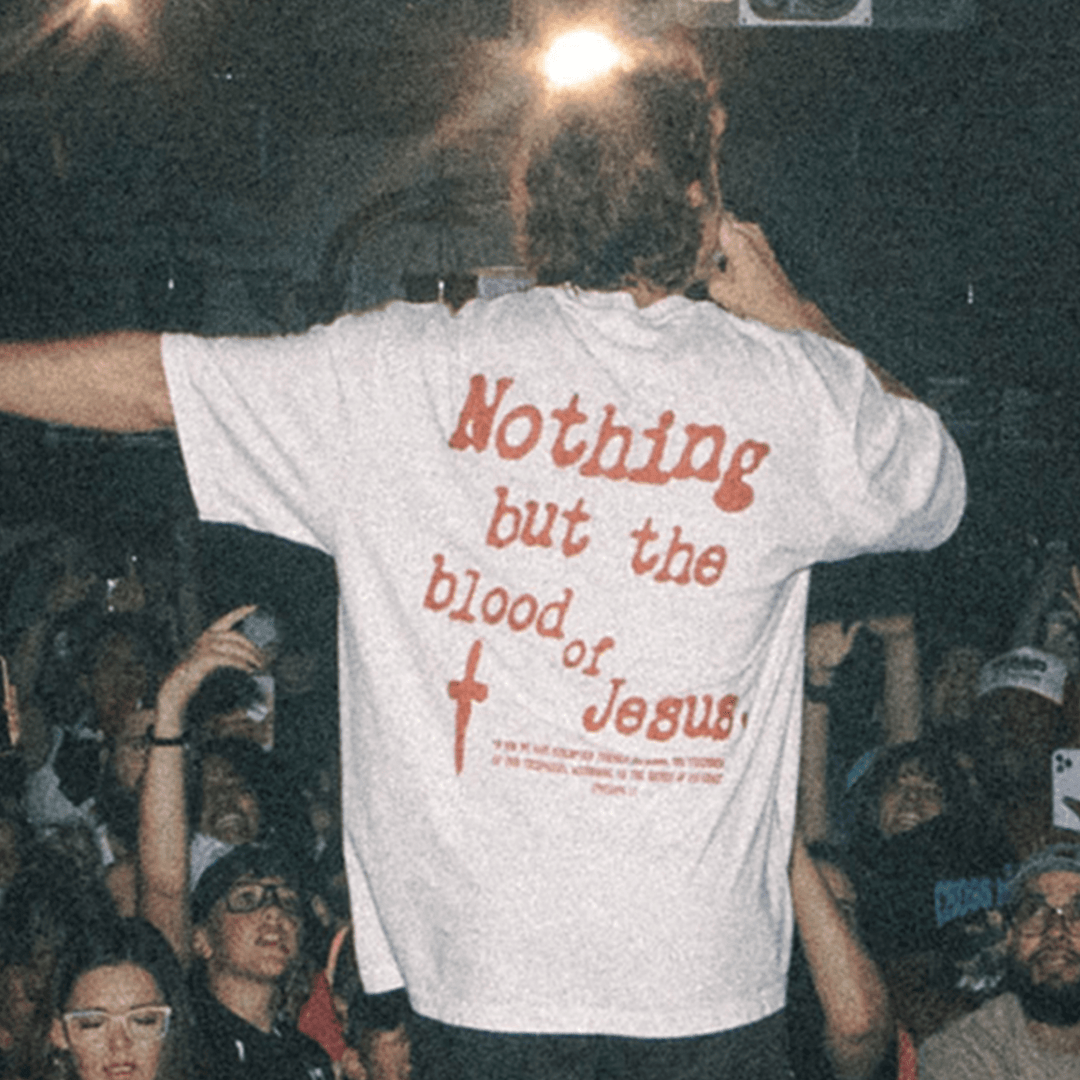 Christianartworkshop Maglietta in cotone "Nient'altro che il sangue di Gesù" - image 1