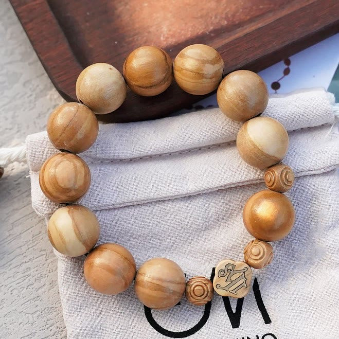 Christianartworkshop Bracciale in legno d'ulivo Rosario rosa Bracciale elastico portatile - image 12