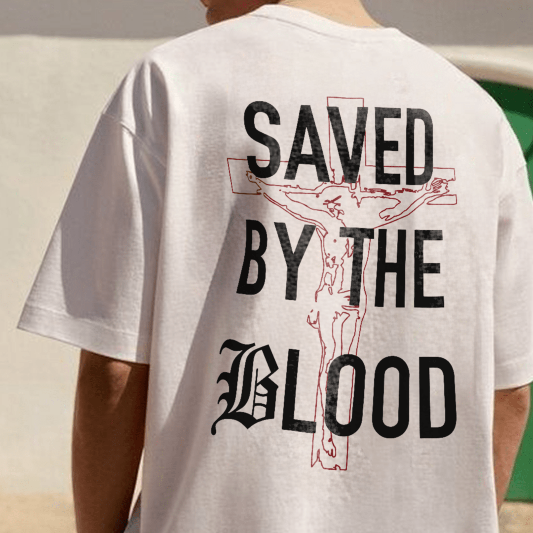 Christianartworkshop Salvato dal Signore T-shirt in cotone - image 5