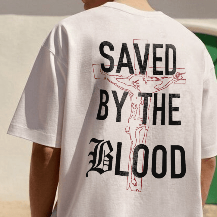 Christianartworkshop Salvato dal Signore T-shirt in cotone - image 5