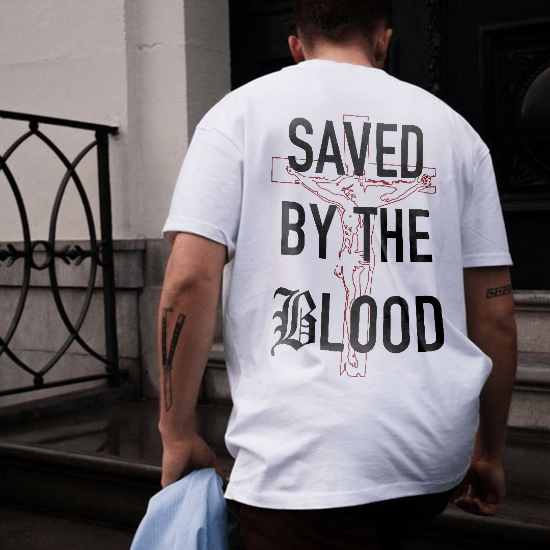Christianartworkshop Salvato dal Signore T-shirt in cotone - image 6