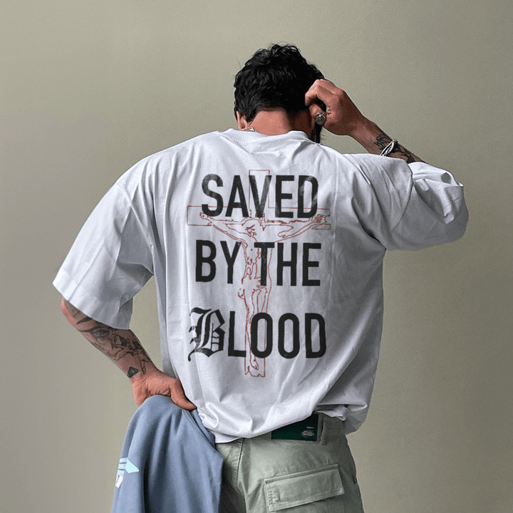 Christianartworkshop Salvato dal Signore T-shirt in cotone - image 4
