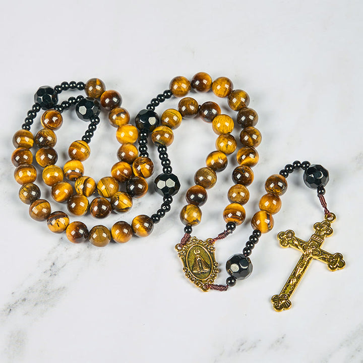 Rosario artigianale in occhio di tigre di Christianartworkshop : un design senza tempo di eleganza e forza spirituale - image 5