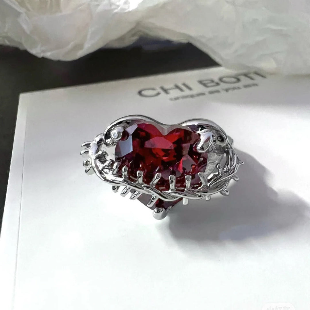 Christianartworkshop Anello Divino Amore e Spine: un elegante emblema di devozione spirituale - Regolabile - image 0