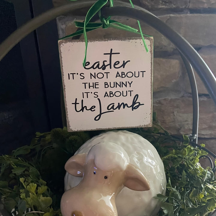 Christianartworkshop Agnello di legno, ornamento pasquale - Celebra la Resurrezione - image 3