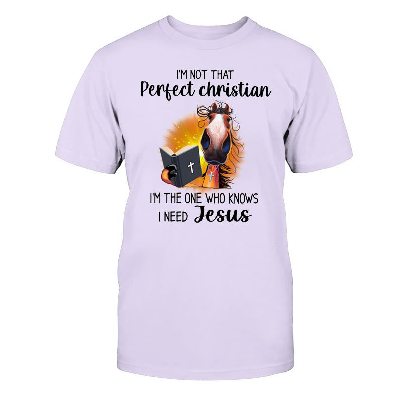 Christianartworkshop Non sono un cristiano così perfetto, ho bisogno di Gesù Maglietta classica - Viola - 2XL - image 12