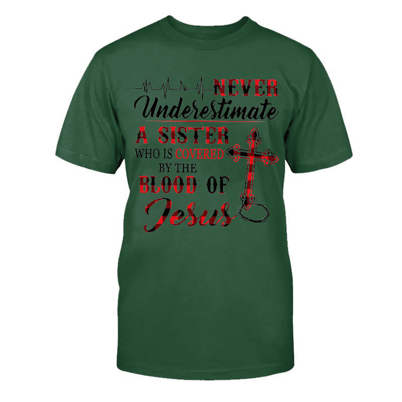 Christianartworkshop Maglietta unisex in cotone con protezione divina - Verde scuro - 2XL - image 16