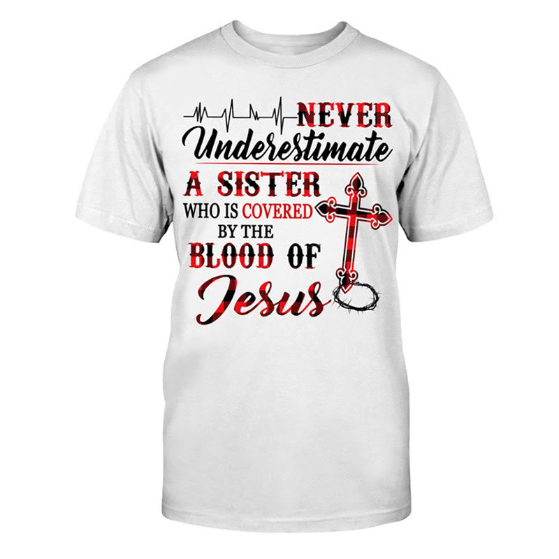 Christianartworkshop Maglietta unisex in cotone con protezione divina - Bianco - 2XL - image 0