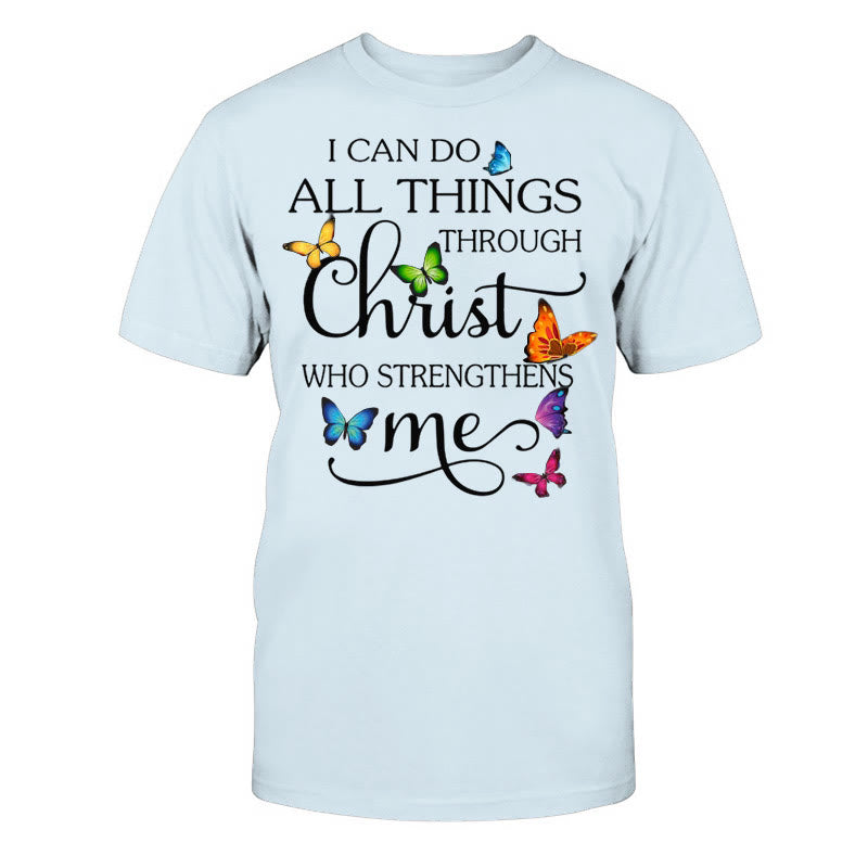 Christianartworkshop Maglietta unisex in cotone "Empowered by Christ" - Blu - 2XL - image 8