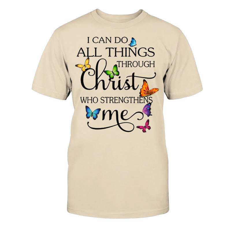 Christianartworkshop Maglietta unisex in cotone "Empowered by Christ" - Beige - 2XL - image 6