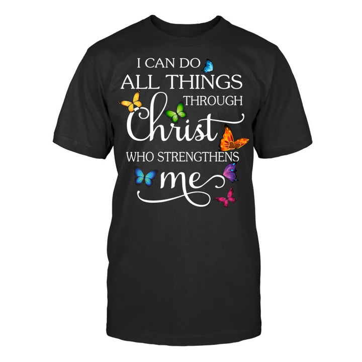 Christianartworkshop Maglietta unisex in cotone "Empowered by Christ" - Nero - 2XL - image 2