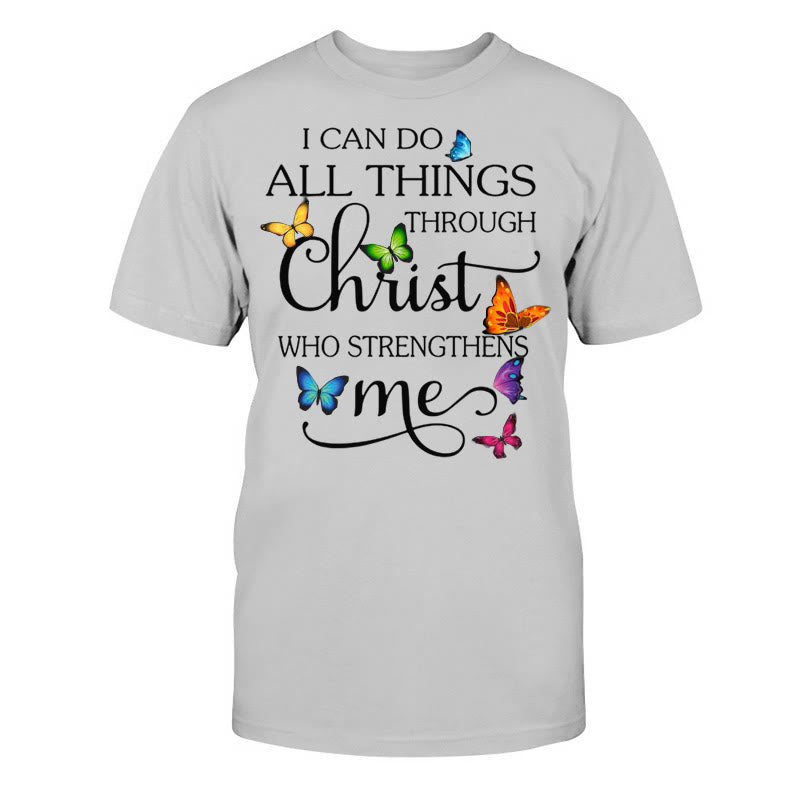 Christianartworkshop Maglietta unisex in cotone "Empowered by Christ" - Grigio - 2XL - image 4