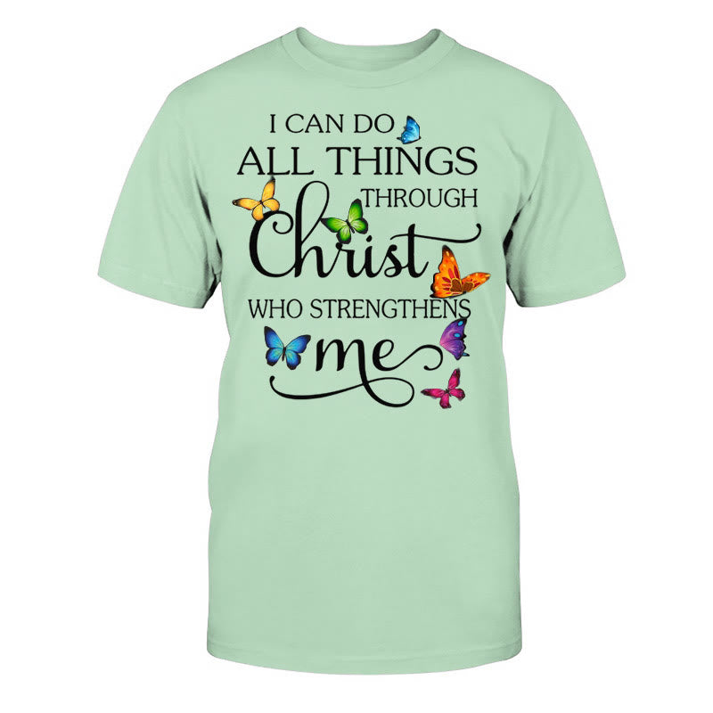 Christianartworkshop Maglietta unisex in cotone "Empowered by Christ" - Erba verde - 2XL - image 14