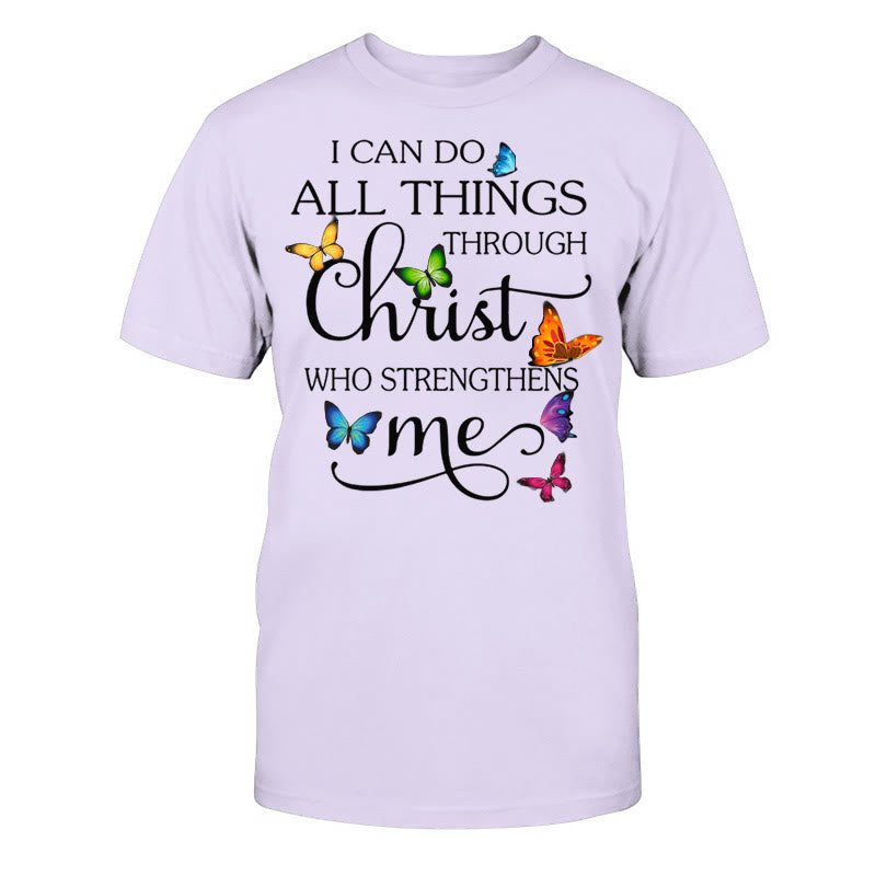 Christianartworkshop Maglietta unisex in cotone "Empowered by Christ" - Viola - 2XL - image 12