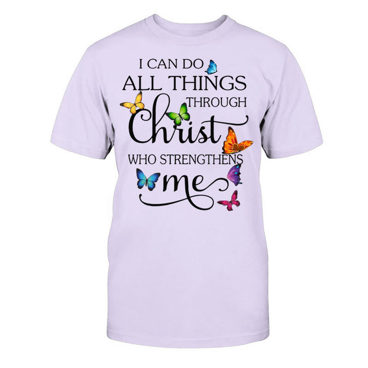 Christianartworkshop Maglietta unisex in cotone "Empowered by Christ" - Viola - 2XL - image 12