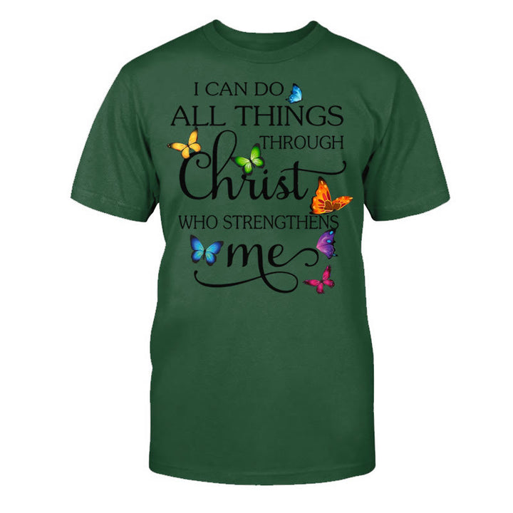 Christianartworkshop Maglietta unisex in cotone "Empowered by Christ" - Verde scuro - 2XL - image 16