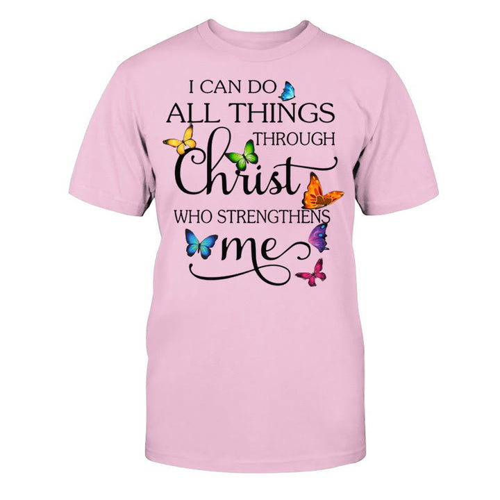 Christianartworkshop Maglietta unisex in cotone "Empowered by Christ" - Rosa - 2XL - image 10