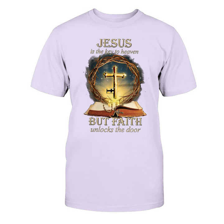 Christianartworkshop Chiave del Paradiso Maglietta unisex in cotone - Viola - 2XL - image 12