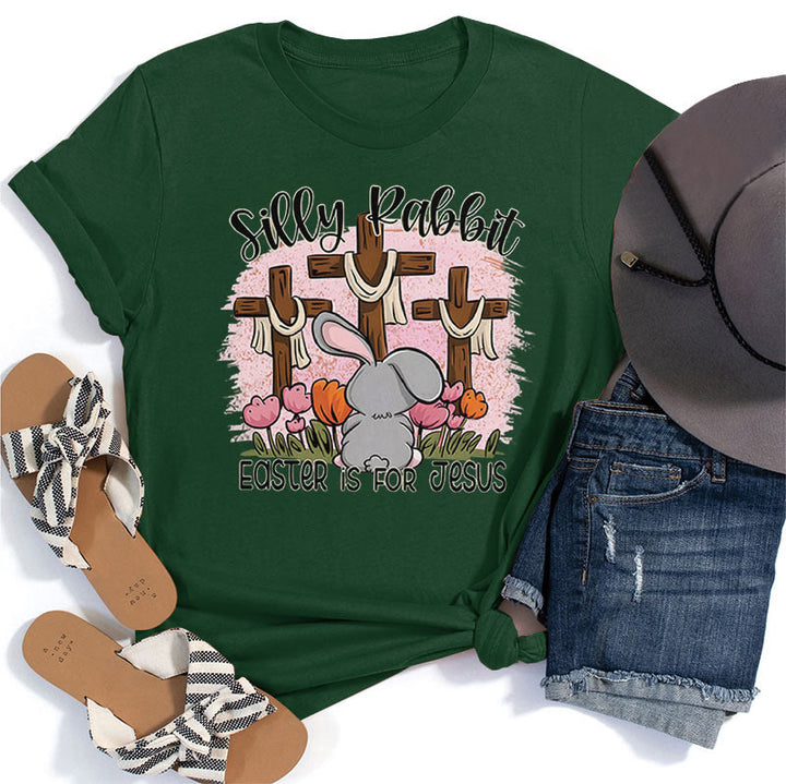 Christianartworkshop Silly Rabbit La Pasqua è per Gesù T-shirt - Verde scuro - 2XL - image 8