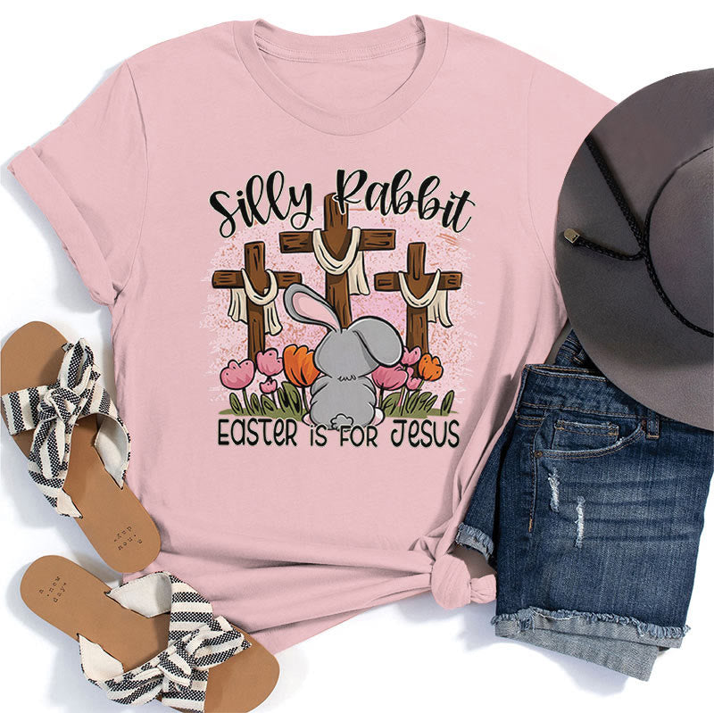 Christianartworkshop Silly Rabbit La Pasqua è per Gesù T-shirt - Rosa - 2XL - image 5
