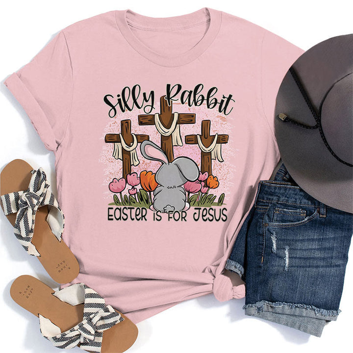 Christianartworkshop Silly Rabbit La Pasqua è per Gesù T-shirt - Rosa - 2XL - image 5