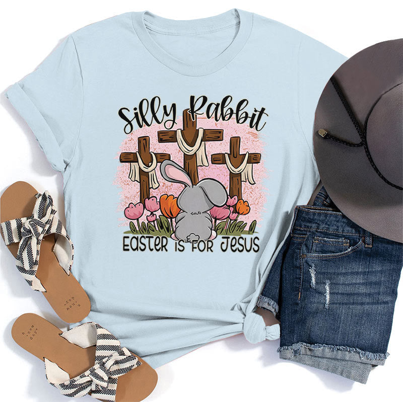 Christianartworkshop Silly Rabbit La Pasqua è per Gesù T-shirt - Blu - 2XL - image 4