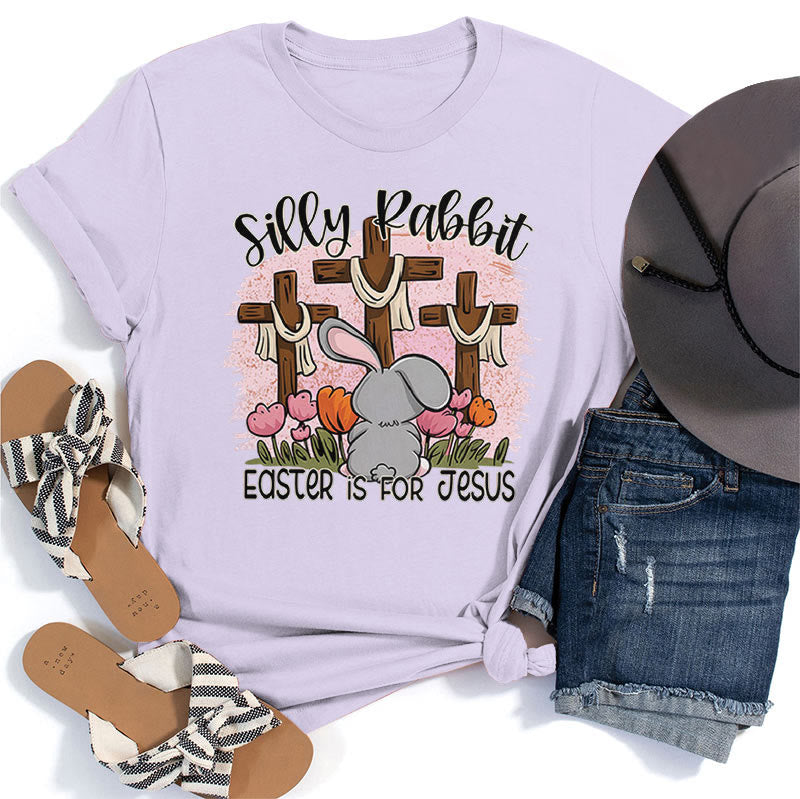 Christianartworkshop Silly Rabbit La Pasqua è per Gesù T-shirt - Viola - 2XL - image 6
