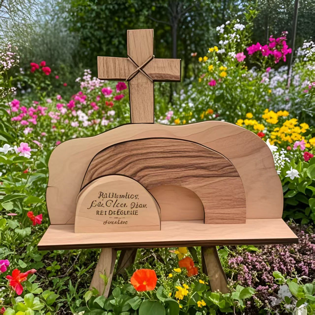 Christianartworkshop La tomba vuota, scena pasquale e ornamento a croce - image 2