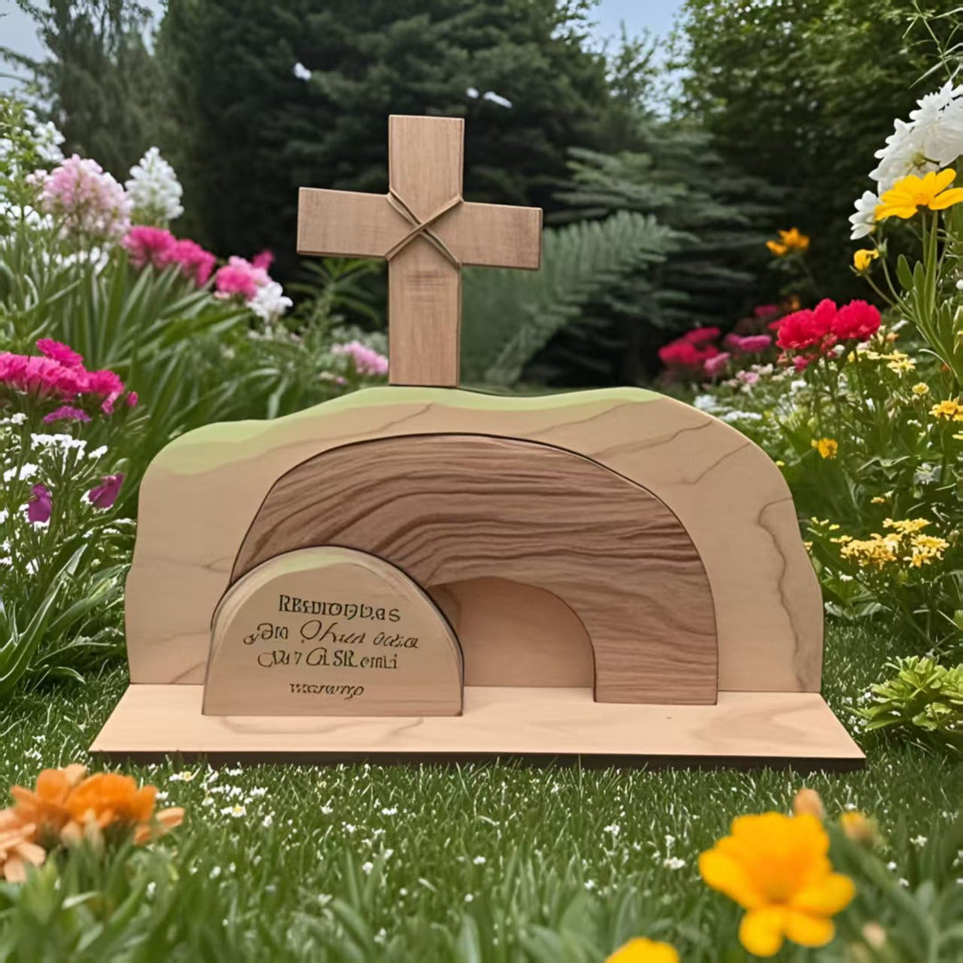 Christianartworkshop La tomba vuota, scena pasquale e ornamento a croce - image 1