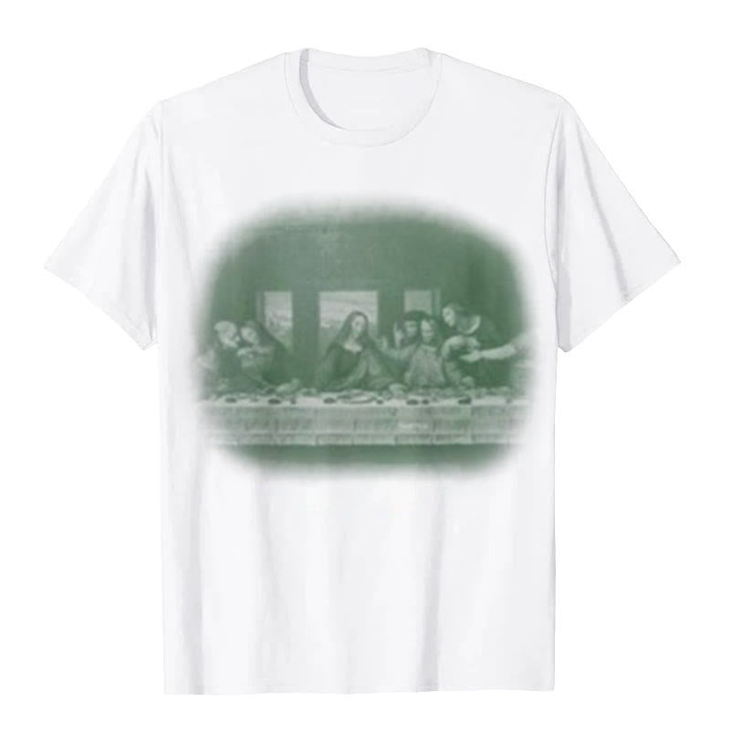 Christianartworkshop Maglietta grafica vintage dell'Ultima Cena - Bianco - 2XL - image 0