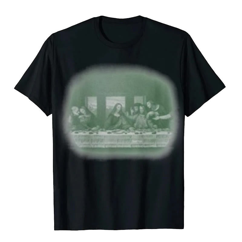 Christianartworkshop Maglietta grafica vintage dell'Ultima Cena - Nero - 2XL - image 1