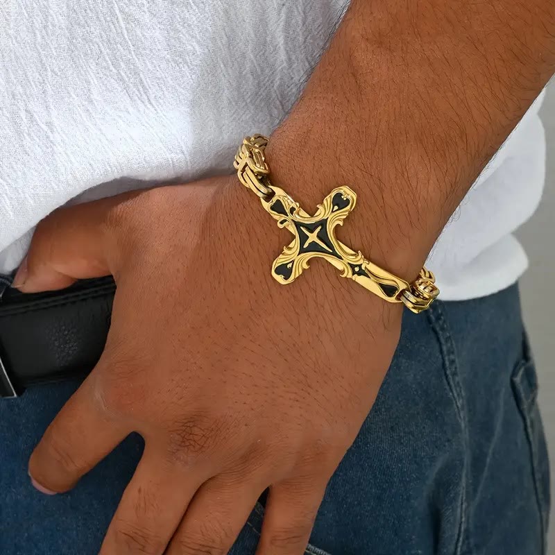 Bracciale da uomo Iron & Faith Christianartworkshop : forza e redenzione in ogni maglia - image 1