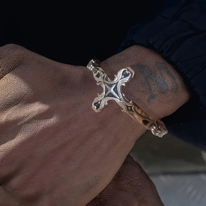 Bracciale da uomo Iron & Faith Christianartworkshop : forza e redenzione in ogni maglia - Argento - image 0