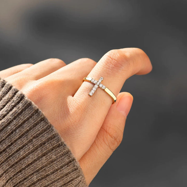 Christianartworkshop Croce in argento 925 e anello "Trust God": simboli di speranza - image 2