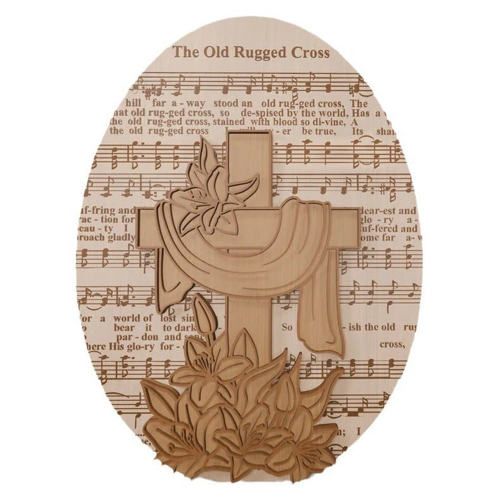 Christianartworkshop 3styles Decorazione da tavolo in legno ispiratrice per Pasqua - Simboli di speranza e redenzione - Stile 3 - image 3